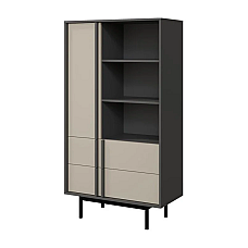 Витрина ALSY REG 4 83х155х43 антрацит / бежевый Jurek