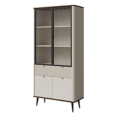 Витрина MARLY REG 2 90х191х40 кашемир / орех Jurek