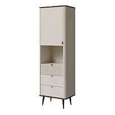 Витрина MARLY REG 4 60х191х40 кашемир / орех Jurek
