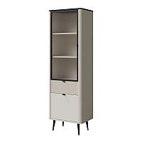 Витрина MARLY REG 3 60х191х40 кашемир / серый Jurek
