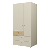 Шафа YUKI REG 2 90х185х60 сіра / бежева / дуб Jurek