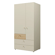 Шафа YUKI REG 2 90х185х60 сіра / бежева / дуб Jurek