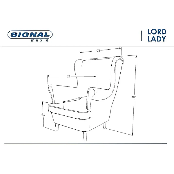 Кресло Lord VELVET Кари LORDV68 Signal