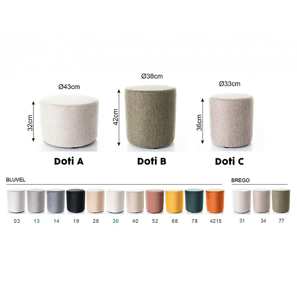 Пуф DOTI A VELVET черный BL.19 d.43 DOTIAV19 Signal