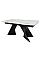 Обеденный раскладной стол EDMUND CERAMIC 160(240)*90 белый мат/черный Intarsio