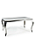 Обеденный стол PRINCE CERAMIC 150*90 белый CALACATTA/хром PRINCEBCH150 Signal