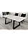 Стол обеденный раскладной BERNARD CERAMIC 140(200)*90 белый мат/черный Intarsio