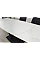 Обеденный раскладной стол TYLER CERAMIC 160(240)*90 белый мат/черный Intarsio
