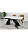 Обеденный раскладной стол EDMUND CERAMIC 160(240)*90 белый мат/черный Intarsio