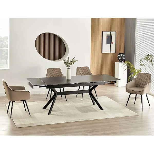 Стол обеденный раскладной IMPERIA 160(220)*90 черный IMPERIAC160 Signal