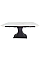 Обеденный раскладной стол GILBERT CERAMIC 160(240)*90 белый мат/черный Intarsio