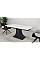 Обеденный раскладной стол GILBERT CERAMIC 160(240)*90 белый мат/черный Intarsio