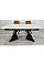 Обеденный раскладной стол EDMUND CERAMIC 160(240)*90 белый мат/черный Intarsio