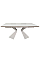 Обеденный раскладной стол LAURA CERAMIC 160(240)*90 белый мат/белый Intarsio