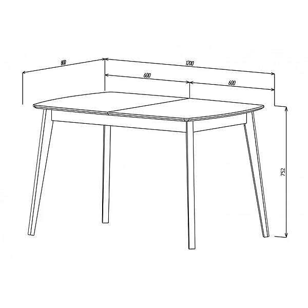 Стол обеденный раскладной Exen II 120(160)х80 см Серый Intarsio