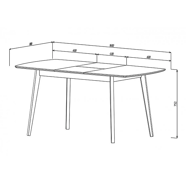 Стол обеденный раскладной Exen II 120(160)х80 см Серый Intarsio