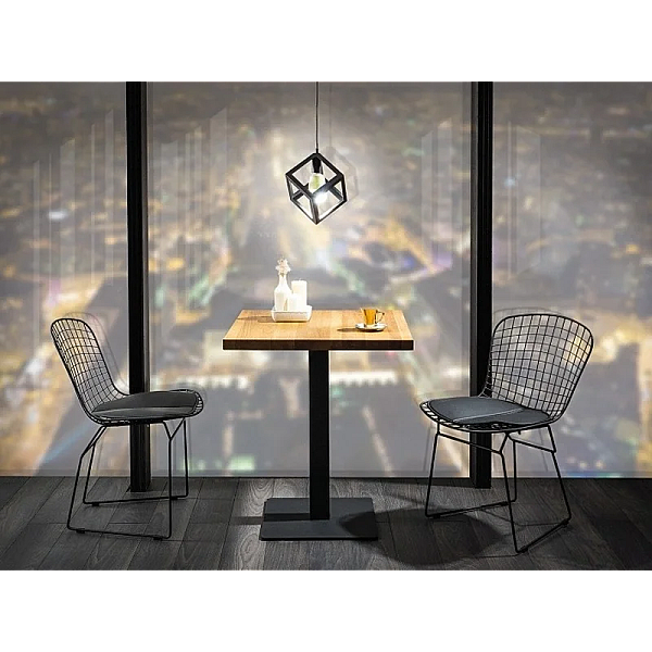 Стол PURO LAMINAT дуб / черный 60x60 PUROLAMD60 Signal