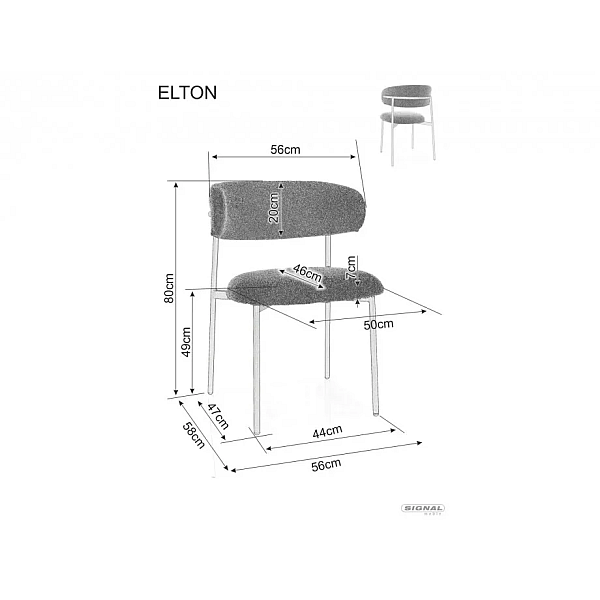 Стул кухонный ELTON RAVEN золотой каркас / беж 22 ELTONRZLBE Signal