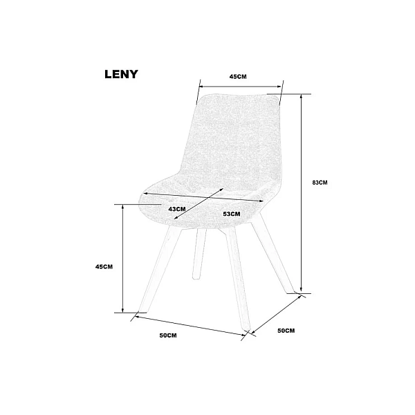 Стул LENY каркас дерево / Беж ткань оборот 180° Intarsio