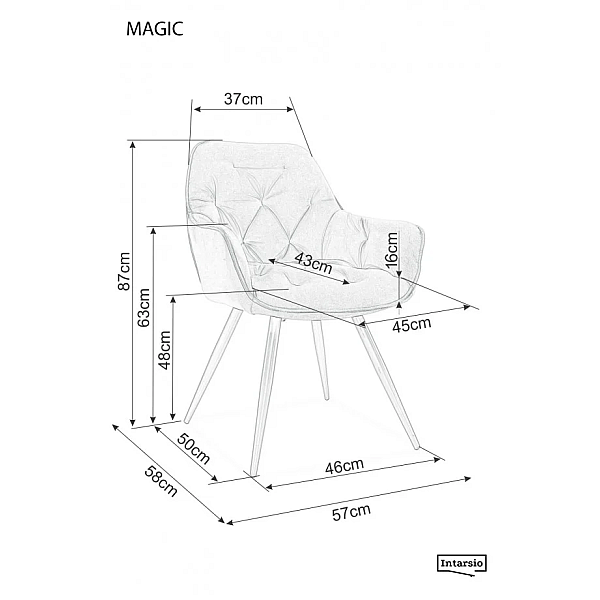 Стул кухонный Magic Розовый велюр(MAGICP52) Intarsio