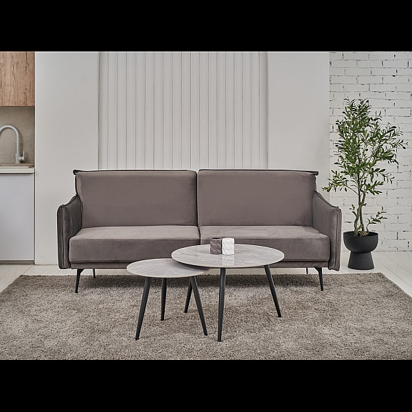 Комплект журнальних столів CT-30 Беатріс ребекка грей + чорний Vetro Mebel