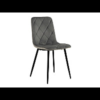 Стілець N-41 темно-сірий велюр + чорний Vetro Mebel