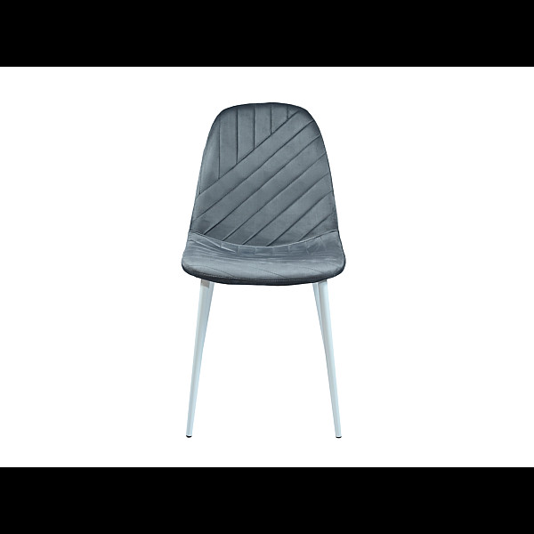 Стілець N-165 сірий велюр + білий Vetro Mebel