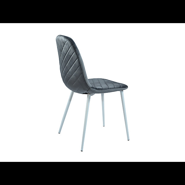 Стілець N-165 сірий велюр + білий Vetro Mebel