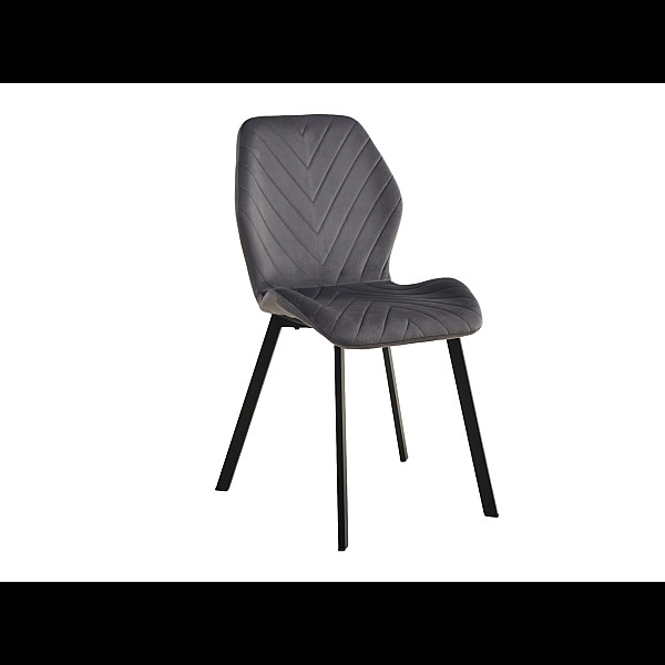 Стілець N-54 темно-сірий велюр + чорний Vetro Mebel