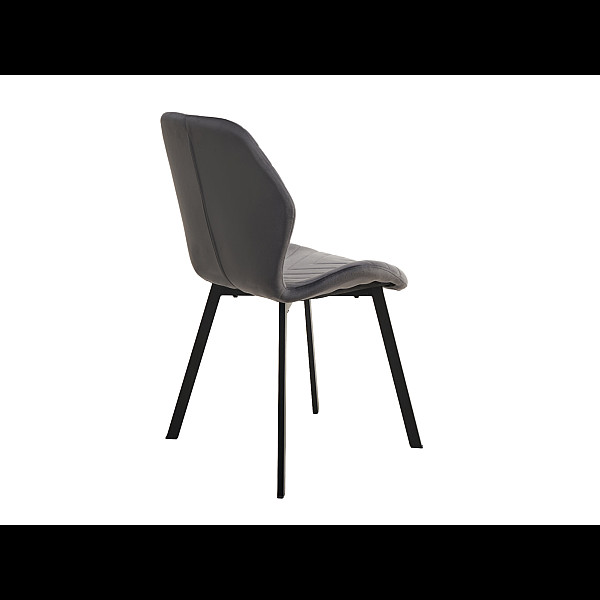 Стілець N-54 темно-сірий велюр + чорний Vetro Mebel