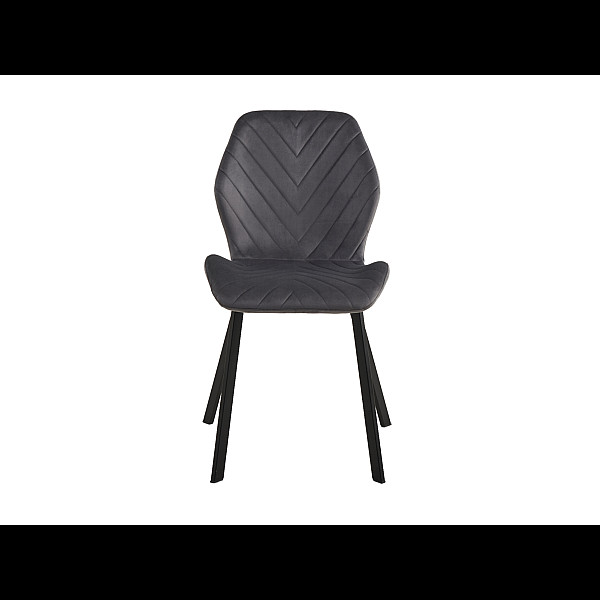 Стілець N-54 темно-сірий велюр + чорний Vetro Mebel