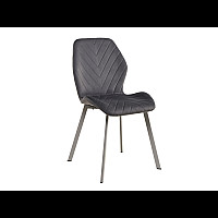 Стілець N-54 темно-сірий велюр + сірий Vetro Mebel