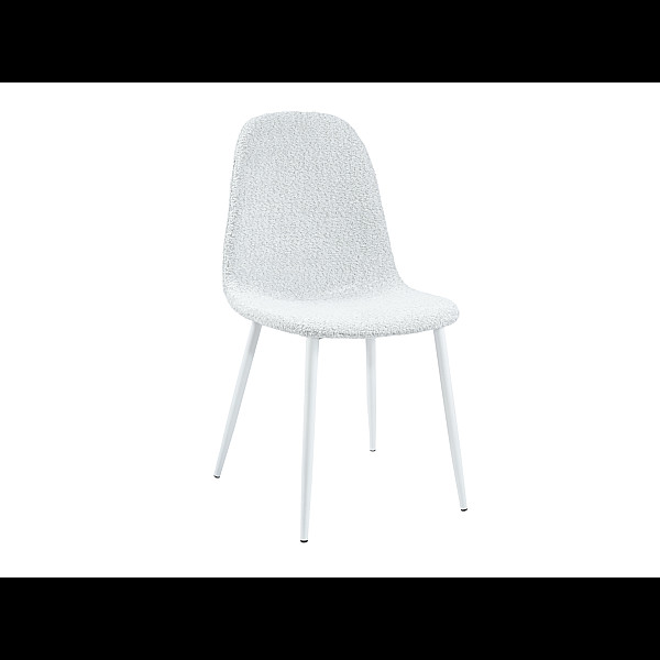 Стілець N-160 айворі букле + білий Vetro Mebel