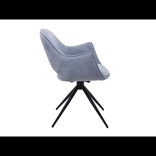 Стілець поворотний R-150 блу-грей + чорний Vetro Mebel
