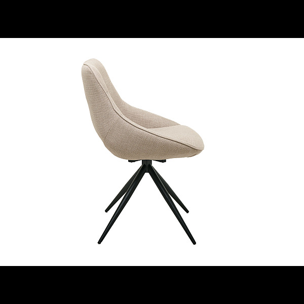 Стілець поворотний R-105 перлинний + чорний Vetro Mebel