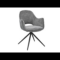 Стул поворотный R-150 пепельный + черный Vetro Mebel