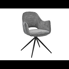 Стілець поворотний R-150 попільний + чорний Vetro Mebel