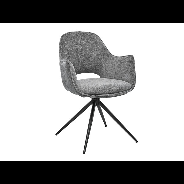Стілець поворотний R-150 попільний + чорний Vetro Mebel