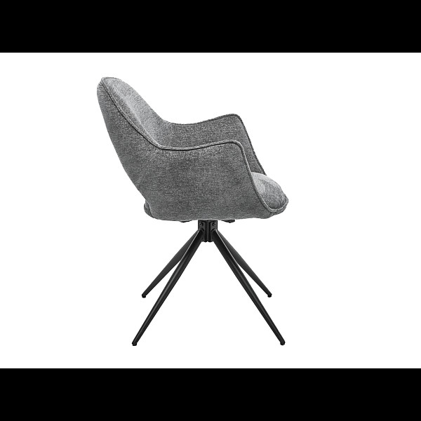 Стілець поворотний R-150 попільний + чорний Vetro Mebel