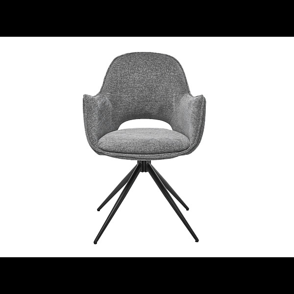 Стілець поворотний R-150 попільний + чорний Vetro Mebel