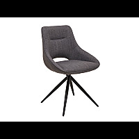 Стілець поворотний R-105 попільний + чорний Vetro Mebel