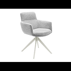 Стілець поворотний R-185 сивий + білий Vetro Mebel