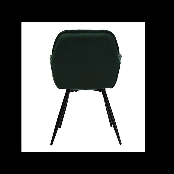 Стілець M-65 смарагдовий велюр + чорний Vetro Mebel