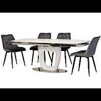 Керамический стол TML-825 белый мрамор Vetro Mebel