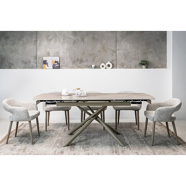 Керамічний стіл Піно TML-1200-1 містік грей + капучино Vetro Mebel