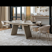 Керамічний стіл Олімпія ТМL-985 крема марфіль + бежевий Vetro Mebel