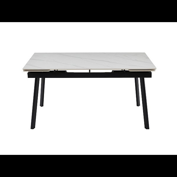 Керамічний стіл TM-98 білий мармур + чорний Vetro Mebel