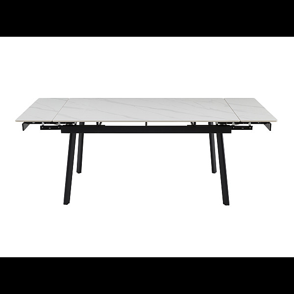 Керамічний стіл TM-98 білий мармур + чорний Vetro Mebel