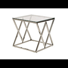 Кавовий стіл CD-2 прозорий + срібло Vetro Mebel
