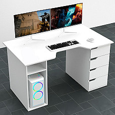 Геймерський стіл RS-1 білий Rasin